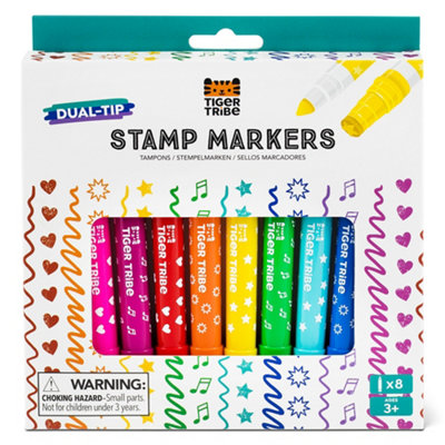 Tiger Tribe Dual-Tip Stamp Markers8 Double Sided Pens from B&Q