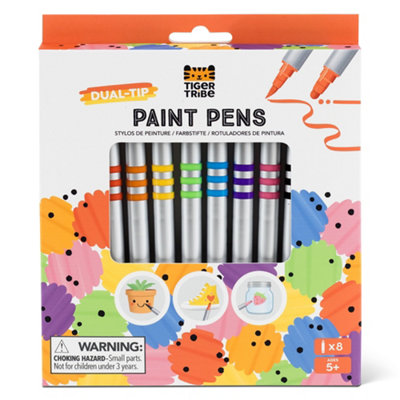 Tiger Tribe Dual-Tip Paint Pens8 Stunning Colours from B&Q
