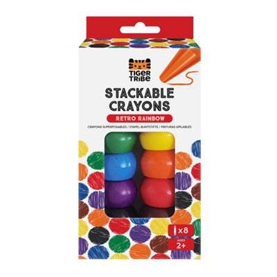 Tiger Tribe Stackable CrayonsRetro Rainbow from B&Q