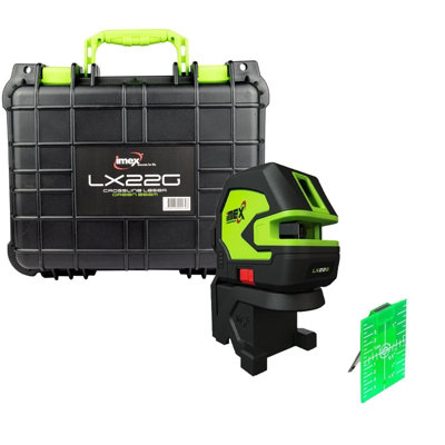 Imex Lx22G Series 2 Green Beam Cross Line Laser With Plumb Spots In Carry Case from B&Q