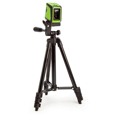 Imex L2G Mini Green Beam Cross Line Laser 20M Range Self Leveling Tripod Bag Kit from B&Q