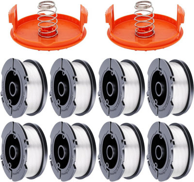 10-Pack Weed Eater Spool Replacement For Black+Decker Af-100Includes 8 Spools2 Trimmer2 Springs & 30Ft 0.065" Line from B&Q