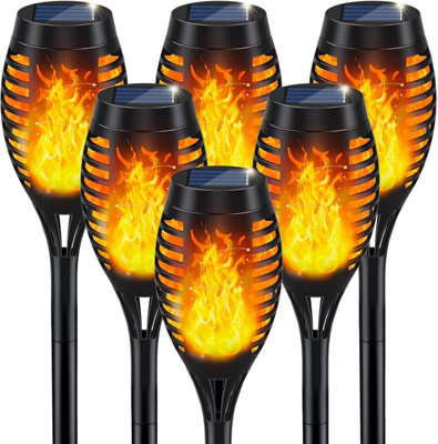 Solar Flickering Flame Torch LightsWaterproof Outdoor Garden & Patio Pathway Decor Led Torches For Yard from B&Q