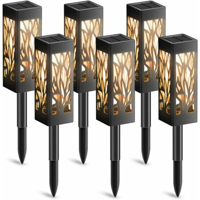 Upgraded 6-Pack Solar Pathway LightsWaterproof Bright Led Landscape Lighting For Garden Yard Walkway Decor from B&Q