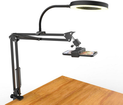 Overhead Tripod Cell Phone With Ring LightFlexible Table Camera Arm With LightFlexible Table Camera Arm Mount With Ring Light from B&Q