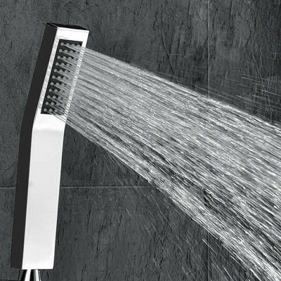  - Square Solid Brass Chrome Hand Held Shower Head Replacement