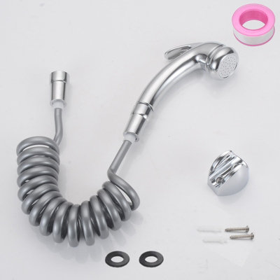 Abs Electroplated Bidet Sprayer SetToilet Companion With Chrome Finish from B&Q