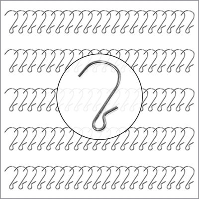 100Pcs S Shaped Hooks1.77" X 0.98" Stainless Steel Hangers Storage Hooks For Hanging PotJewelryDecorationsPlantsSilver from B&Q