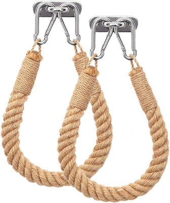  - Nautical Rope Toilet Paper Roll Holders Towel Rings Curtain Holdbacks Rustic Boho Farmhouse Beach Bathroom Decor 2 Pack