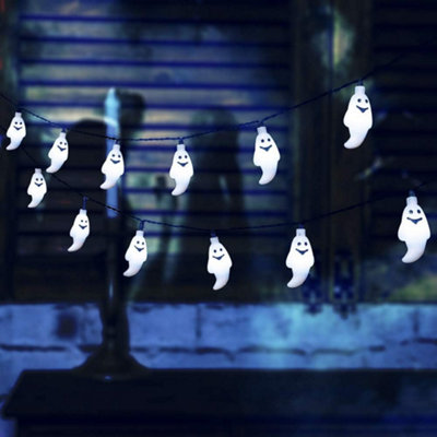 2-Pack Solar Halloween String Lights: 20Ft 30 Led Ghost Fairy With 8 Modes For PatioGardenGate & Yard Decor from B&Q