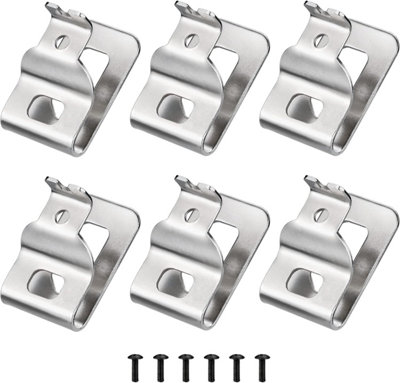 6Pcs 304 Stainless Steel Belt Clips For Dewalt 20V Power Tools Dcd980 Dcd985 With Mounting Screws N268241 N086039 from B&Q