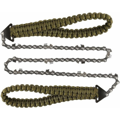  - Portable 65Cm Cable Saw With Paracord Handles Multifunction Wire Saw For Camping Hunting And Survival Gear
