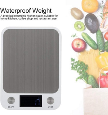 10Kg/1G Watertight Digital Kitchen ScalePortable Electronic Food Scale For Cooking & Baking from B&Q