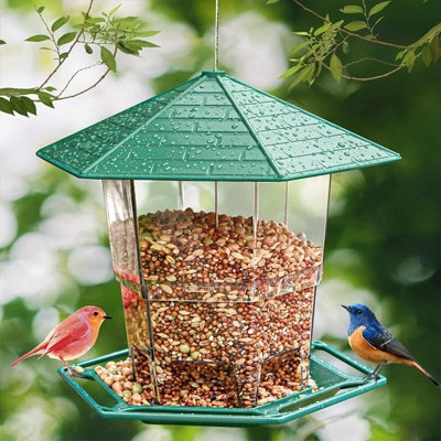 B&Q 4.3Lb Hanging Bird Feeder, Foldable Durable Leak-Proof, 360 Feeding Weatherproof, Easy Clean Refill For Garden Patio