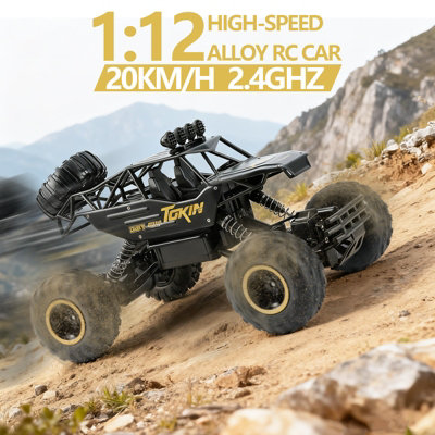 B&Q -  4Wd Rc Off-Road Car 20Km/h 2.4Ghz All-Terrain Electric Monster Truck Remote Control Car Toy Car Toy Truck For Kids Gift