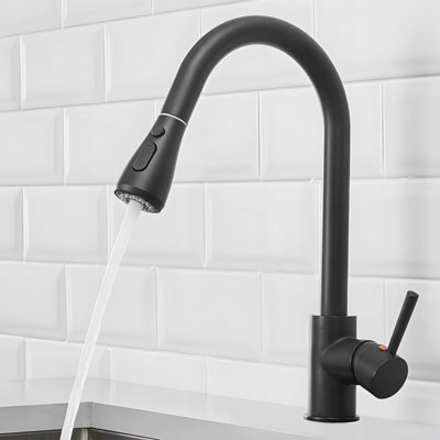 Heable Single Handle High Arc Kitchen Sink Mixer Tap With Pull Down Sprayer from B&Q
