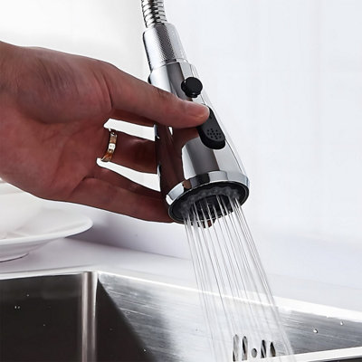 Heable Universal Chrome Replacement Pull Out Sprayer And Shower Head For Kitchen Mixer Faucet from B&Q