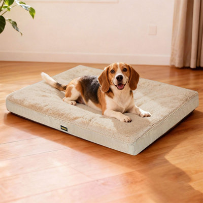 Skylos Dog Bed Washable Pet Cushion Cage Mattress Crate Mat Non Slip Fleece