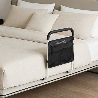 Levede Bed Rails Adjustable Heights Storage Pocket Assist Support Side Railings - Image 4
