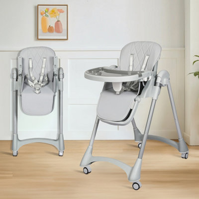 Sello Products Uk Pty Limited Folding Baby High Chair With Double-Layer Tray | Wowcher - Image 4
