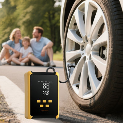 B&Q -  12V 150Psi Portable Air Compressor Dual Display Led Tire Inflator