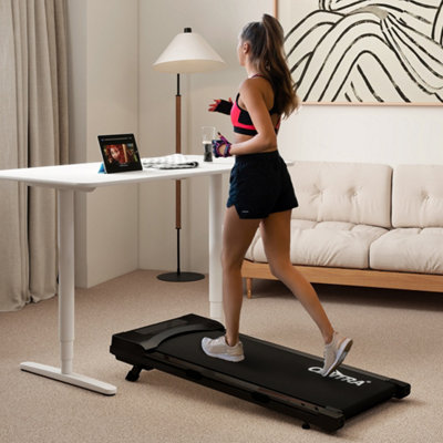 Centra Unisex Black Under Desk Walking Pad Treadmill Remote Control Home Office Jogging In Small - Image 2