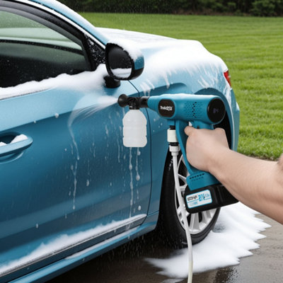 B&Q -  50Bar Cordless Pressure Washer Dual 4000Mah Lcd 6 In 1 Nozzle Cleaner