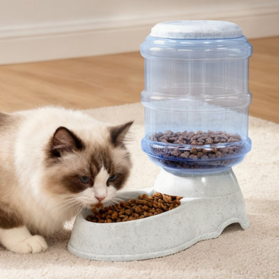 Skylos Automatic Pet Food Feeder 3.5L Plastic Dispenser Station For Cat Dog