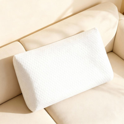 Lavio Unisex White Contour Pillow Memory Foam Neck Support Pressure Relief Hypoallergenic In - Image 2