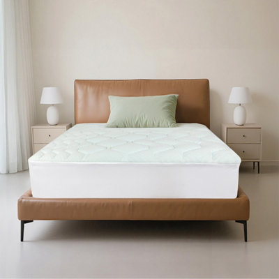 Lavio Unisex White Mattress Topper Pillowtop Memory Foam Cover Bed Protector Single In - Image 2