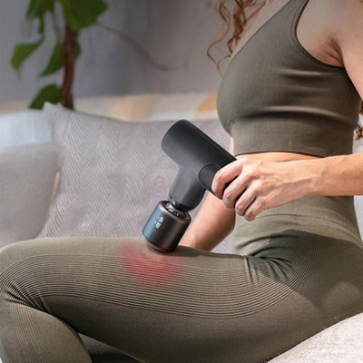 Centra Deep Tissue Massage Gun with Hot and Cold Therapy, 39C-45C Heat, 8mm Percussion Depth, Black - Image 4