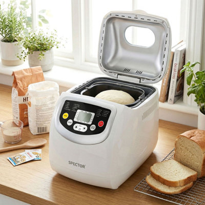 Spector Unisex White Stainless Steel Automatic Bread Maker 19 Program Non Stick Timer In 2Lb - Image 4