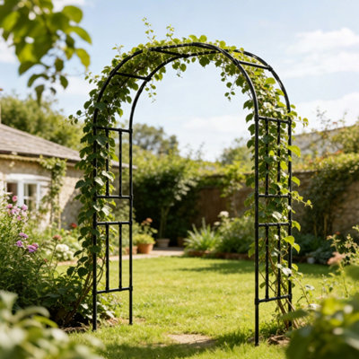 B&Q -  2.4M Garden Arch Trellis Rose Climbing Plant Archway Tubular Frame