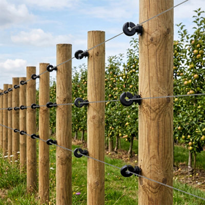 120 Piece Grooved Electric Fence Insulator Black Traderight - Image 5