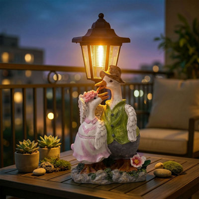 Emitto Unisex Green Garden Ornaments Outdoor Solar Duck Sculpture With Led Light For Patio In - Image 3