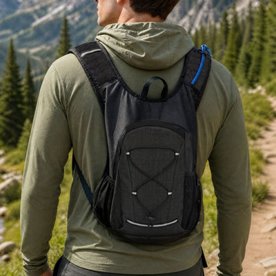 Swifto Hiking Backpack Foldable 20L Water Resistant Daypack Camping Black