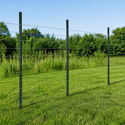 Mountview Unisex Green Metal Fence Posts 10Pc U Shape Powder Coated For Garden, 3Ft - Image 3
