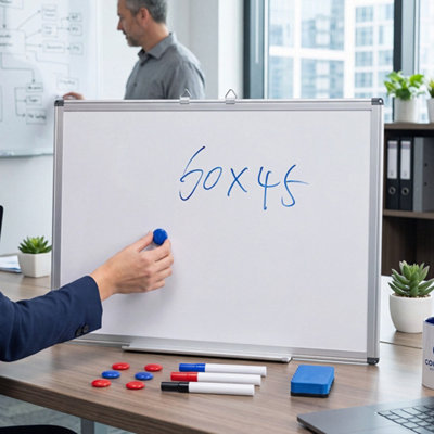 Levede Magnetic Whiteboard Adjustable Wall Mounted Dry Erase Office,White - Image 3