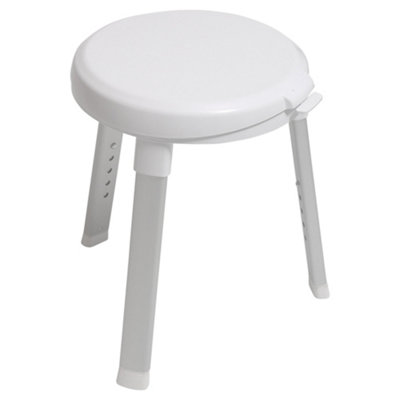 Evekare Deluxe White Plastic Freestanding Shower Seat (H)530mm (W)357mm from B&Q