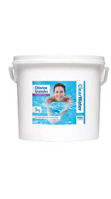 Clearwater 5Kg Chlorine Granules Swimming Pool & Spa Water Treatment