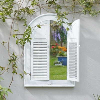 Louvre Classic Shutter Garden Mirror from B&Q