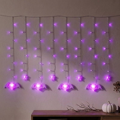 B&Q -  Hanging Haunted Led Bat Curtain Light