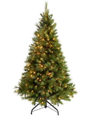 WeRChristmas Pre-Lit Victorian Pine Christmas Tree7 Ft from B&Q