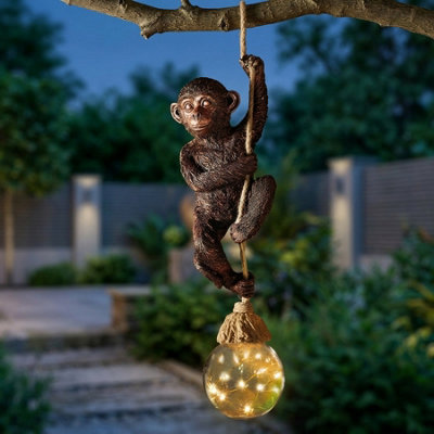 Monkey Rope Solar Inlit Garden Ornament from B&Q