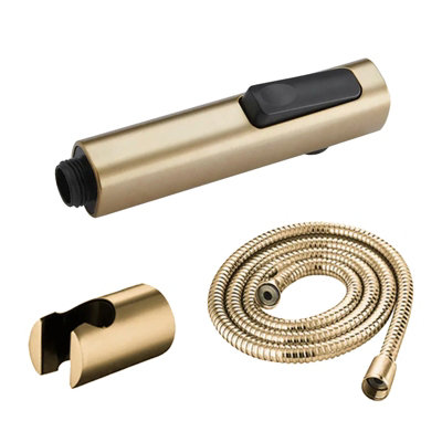 Nes Home Unisex Gold Brushed Bidet Sprayer Nozzle Muslim Shataff - Image 4