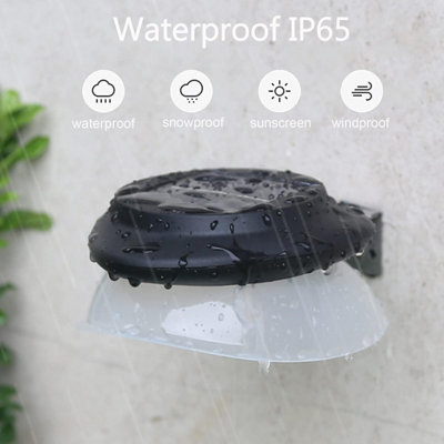 Aveki Solar Fence Gutter Lights9 Led Powered Garden Outdoor Waterproof Security Lamp For Wall Lobby Pathway (Black 6 P) from B&Q