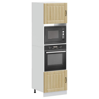 B&Q -  Oven Cabinets 2 Pcs Lucca Sonoma Oak Engineered Wood