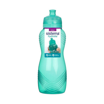 B&Q -  Wave Twist 'n' Sip Squeeze Sports Water Bottle (600MlTurquoise)LeakproofBpa-Free & Recyclable