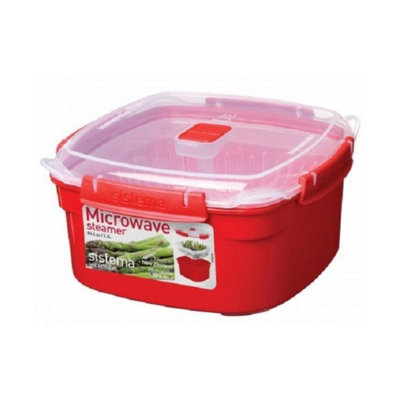 Sistema Microwave Medium Steamer Container 2.4LBpa-Free Plastic from B&Q