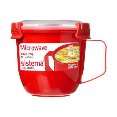 Sistema Microwave Soup Mug Small 565ml – BPA Free Food Storage & Heating Mug - Image 3